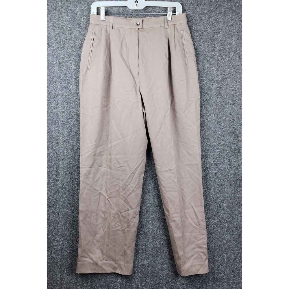 Pendleton Pleated Trousers Mens 12 30x28 Taupe High Rise Straight Leg Vintage